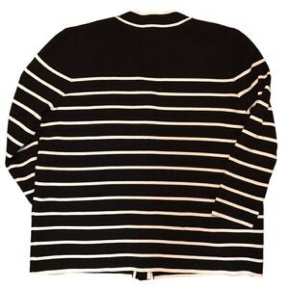 TUCKERNUCK  Black and White Stripe Lauren Cardigan Size XL - Picture 2 of 4